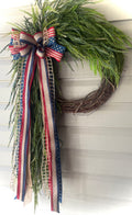 32" Saw Grass Primitive Americana Wreath-Everyday Wreath