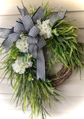 32" Hydrangea Wreath - with Saw Grass- Original Designer